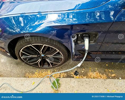 Hamburg, Germany - 03 September 2022: a Blue BMW Electric Car at an ...