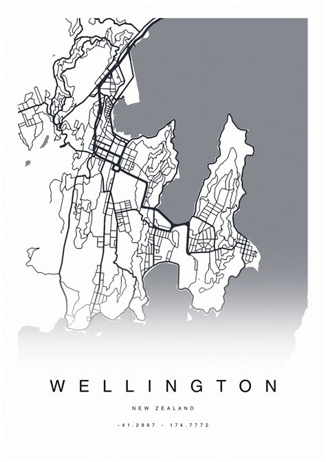 PRINTABLE Wellington Map Print Map of Wellington Wellington | Etsy