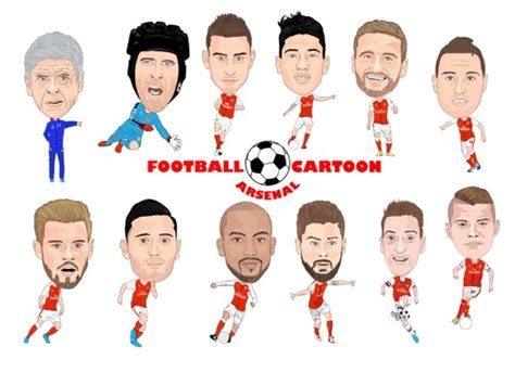 Arsenal Team By Vandersart | Sports Cartoon | TOONPOOL