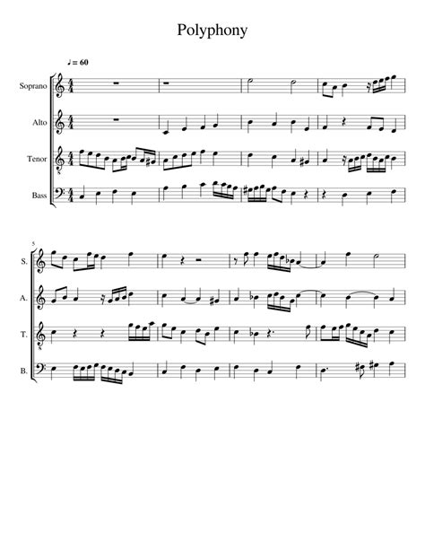 Polyphony Sheet music for Soprano, Alto, Tenor, Bass voice (SATB) | Musescore.com