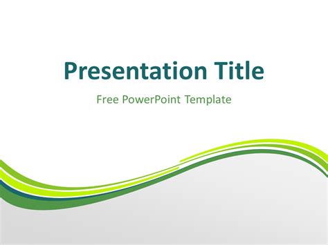 Green Wave PowerPoint Template - PresentationGO.com