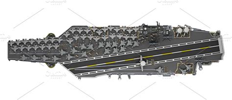 aircraft carrier top view isolated | High-Quality Transportation Stock ...