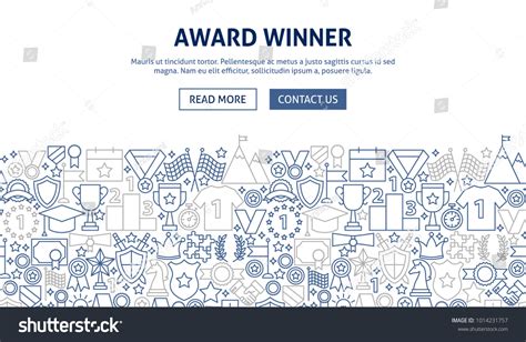 Award Banner Design Vector Illustration Line Stock Vector (Royalty Free ...