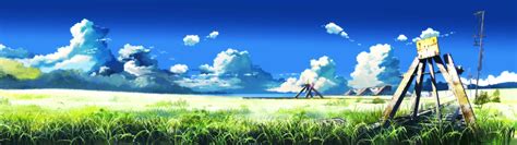 Dual Monitor Wallpaper Anime Sky Dual Monitor Anime Wallpaper