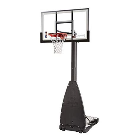 Spalding 54 Inch NBA Glass Backboard Portable Basketball System ...