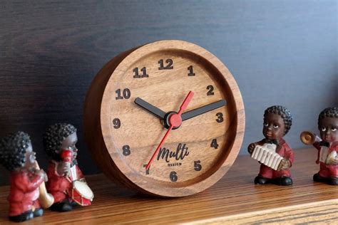 Desk Clock, Wood Clock, Wood Desk Clock, Wood Table Clock, Wooden Clock ...