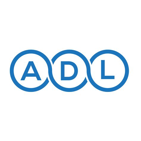 ADL creative initials letter logo concept. ADL letter design.ADL letter logo design on white ...