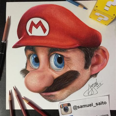 Samuel Saito on Instagram: “Done !! Realistic Mario ( Inspired on Super Real Mario Brother by ...