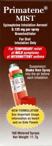 Primatene MIST Epinephrine Asthma and Allergy Inhalation Aerosol , 0.41 oz - Kroger