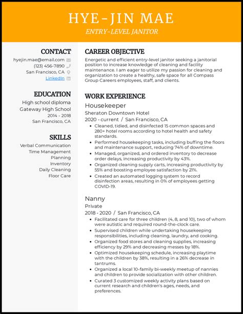 7 Janitor Resume Examples [& Templates]