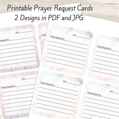 Prayer Cards Printable Prayer Request Cards Prayer Note Cards Christian Note Cards - Etsy