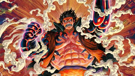 1360x768 Resolution Monkey Luffy Gear Fourth Cool Art One Piece Desktop Laptop HD Wallpaper ...