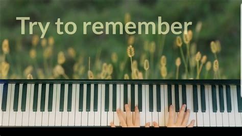 Try to remember 성시경 피아노 커버 악보 반주곡 arrangement piano cover - YouTube