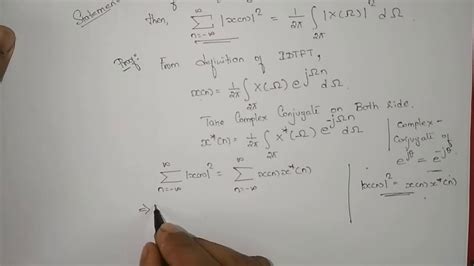 M4L17 - To Prove Parseval's Theorem in DTFT - YouTube