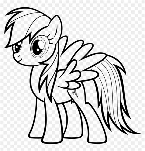 Rainbow Dash Clipart Black And White - My Little Pony Rainbow Dash Coloring Pages - Free ...