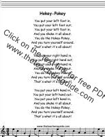 Hokey Pokey Lyrics, Printout, MIDI, and Video