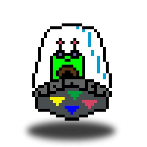 Spaceship with alien pixel art by lazerlars on DeviantArt