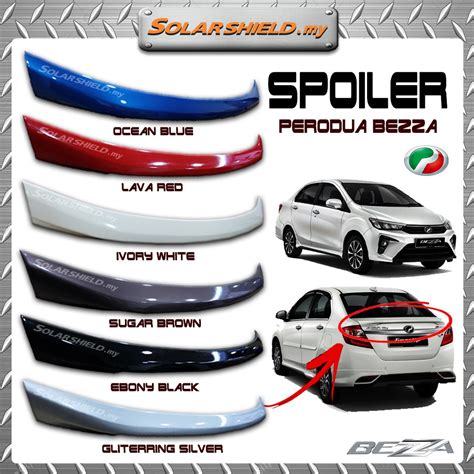 Perodua Bezza OEM Spoiler With Paint | Shopee Malaysia