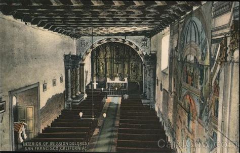 Interior of Mission Dolores San Francisco, CA Postcard