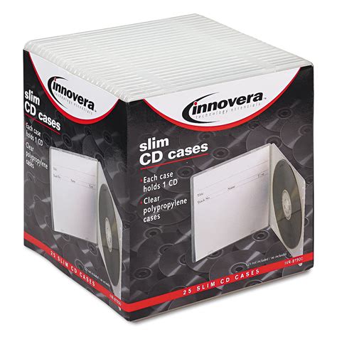 Slim CD Case, Clear, 25/Pack - Technology Essentials Innovera