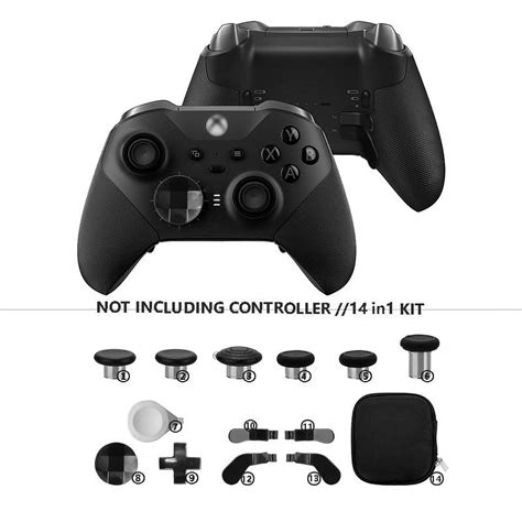 14 in 1 for Xbox Elite Series 2 Controller Accessories Replacement Pack ...