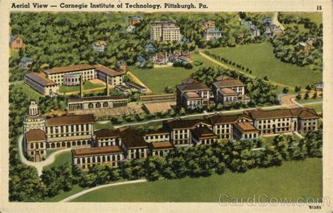 Aerial View - Carnegie Institute of Technology Pittsburgh, PA Postcard