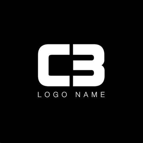 Premium Vector | Cb or c3 letter modern logo in black and white color