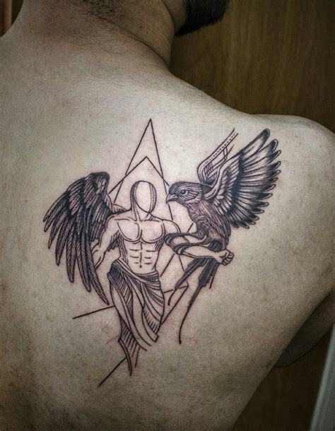 #tatto angel with bird | Guardian angel tattoo designs, Angel tattoo designs, Wing tattoo designs