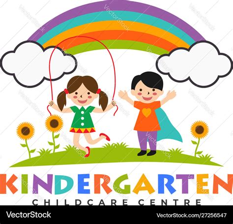 Kindergarten logo Royalty Free Vector Image - VectorStock