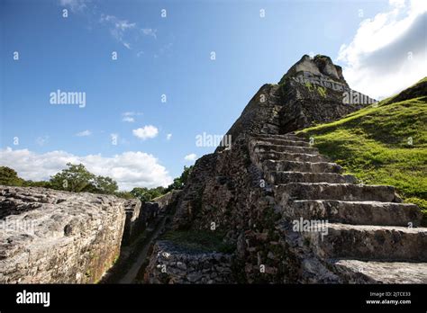 Ancient stairway at Ruins of Xunantunich in Belize Stock Photo - Alamy