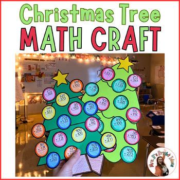 Christmas Tree Math Craft | December Bulletin Board Hallway Display