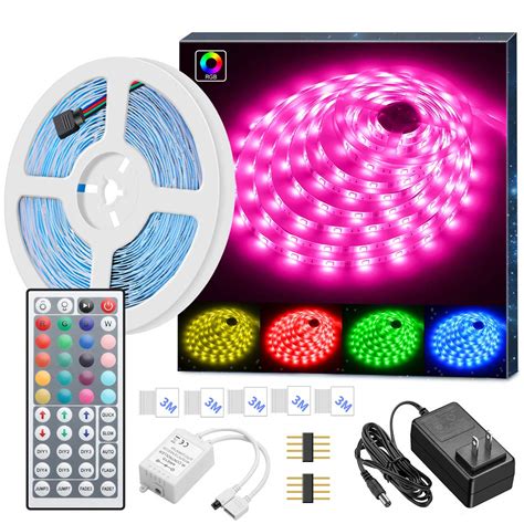 MINGER 16.4 feet RGB LED Light Strip 5050 LED Tape Lights, Color Changing LED 754914089681 | eBay