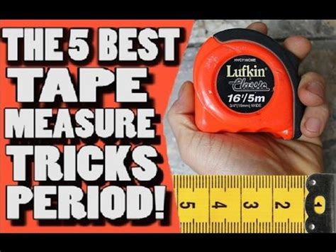 The 5 Best Tape Measure Tricks PERIOD ! | Tape measure tricks, Tape measure, Measurements