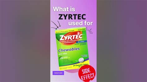 ZYRTEC SIDE EFFECTS 💊 - What is zyrtec used for - YouTube