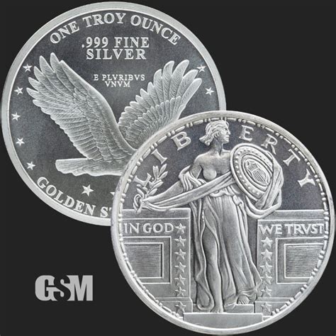 Standing Liberty 1 Oz Silver Round - 1 Oz Silver Coin