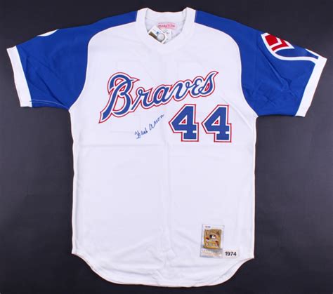 Hank Aaron Signed Braves 1974 Throwback Jersey (PSA COA) | Pristine Auction