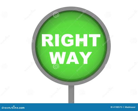 Right Way Sign Royalty Free Stock Photo - Image: 4198575