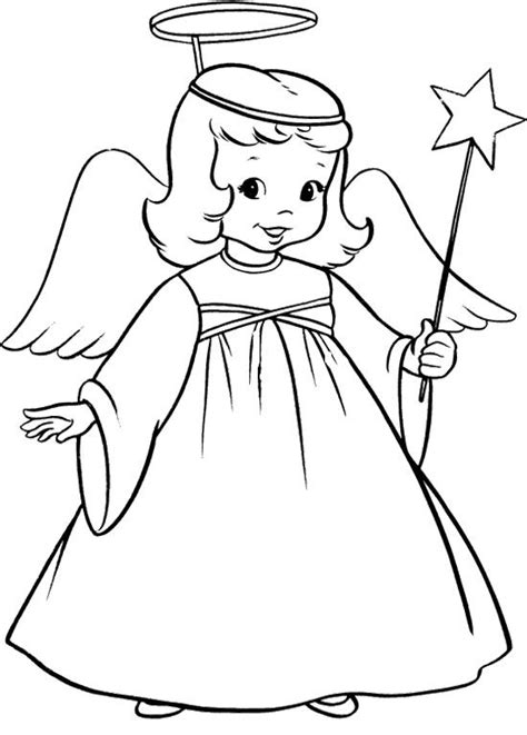 The Child Christmas Angel Coloring Page | Angel coloring pages, Christmas coloring sheets ...