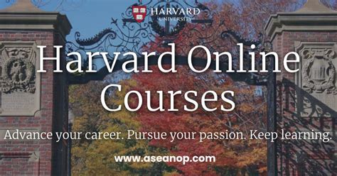 (Harvard Online Learning): Free Online Courses that are offered by.