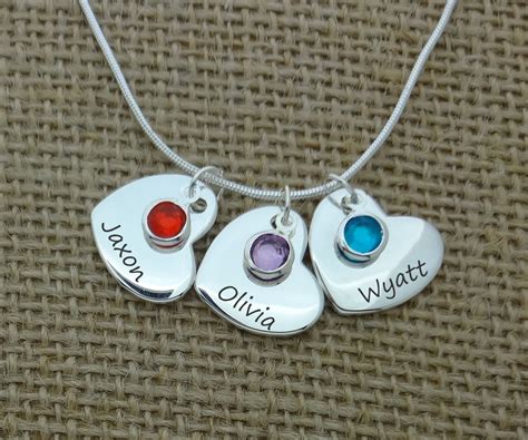 Personalized Mom Necklace, Custom Kids Name Necklace, Mom Jewelry ...