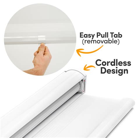 Biltek Cordless Zebra Roller Blinds Sheer Shades / Free-Stop Combi Blinds, Dual Layer, Sheer or ...