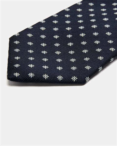 Navy Regular Tie with Micro Pattern | RW&CO.