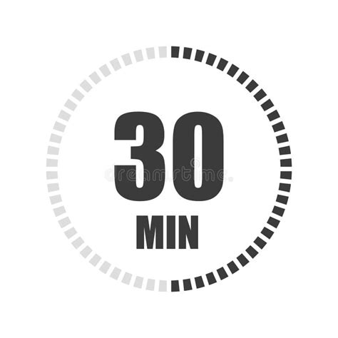 Timer sign 30 min. Vector stock vector. Illustration of countdown - 184949505