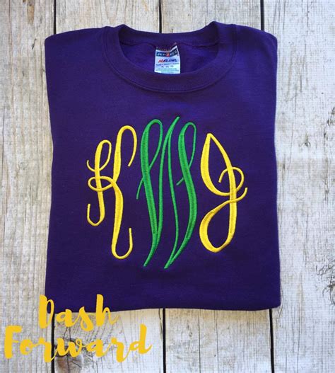 Mardi Gras Monogrammed Sweatshirts adult AND Youth Sizes | Etsy