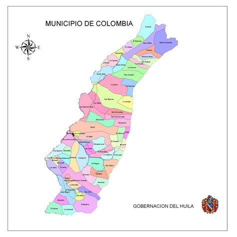 Arte, cultura y turismo: TODOS LOS MAPAS MUNICIPIOS DEL HUILA