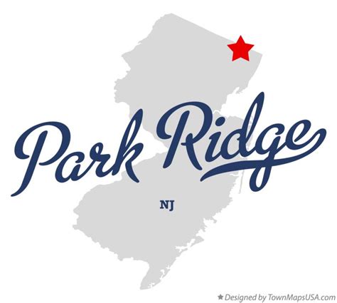 Map of Park Ridge, NJ, New Jersey