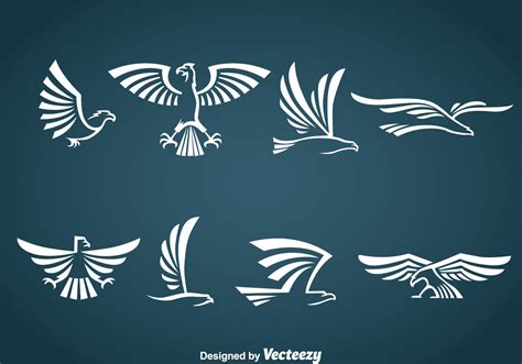 White Eagle Symbol Vector 121606 Vector Art at Vecteezy