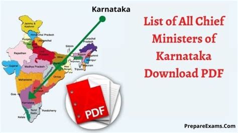 List of All Chief Ministers of Karnataka Download PDF - PrepareExams