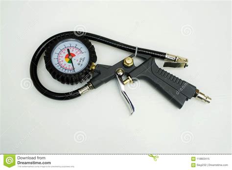 New tire pressure gauge stock image. Image of restoration - 118803415