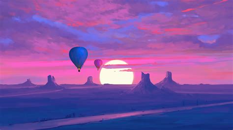 Desert Art and Hot Air Balloon Wallpaper, HD Artist 4K Wallpapers ...